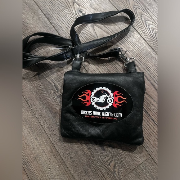 Bikers have rights leather riding bag purse - Picture 2 of 2